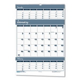 HOUSE OF DOOLITTLE 343 Recycled Bar Harbor Three-Months-per-Page Wall Calendar, 15.5 x 22, 2022-2024