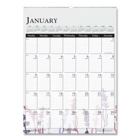 House of Doolittle HOD3462 Recycled Wild Flower Wall Calendar, Wild Flowers Artwork, 12 x 16.5, White/Multicolor Sheets, 12-Month (Jan to Dec): 2025