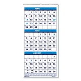 House of Doolittle HOD3645 Academic Year Recycled Three-Month Format Wall Calendar, Vertical: 8 x 17, White Sheets, 14-Month (June to July): 2024-2025