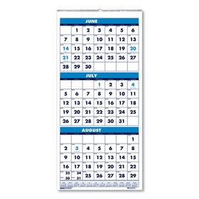 House of Doolittle 3645 Three-Month Academic Wall Calendar, 8 x 17, 14-Month (June-July), 2022-2023