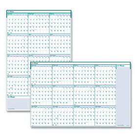 HOUSE OF DOOLITTLE 392 Recycled Express Track Reversible/Erasable Yearly Wall Calendar, 24 x 37, 2022