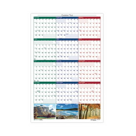 House of Doolittle HOD3930 Earthscapes Recycled Reversible/Erasable Yearly Wall Calendar, Nature Photos, 18 x 24, White Sheets, 12-Month (Jan-Dec): 2025