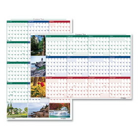 HOUSE OF DOOLITTLE HOD3931 Recycled Earthscapes Nature Scene Reversible Yearly Wall Calendar, 32 x 48, 2023