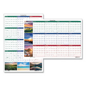 HOUSE OF DOOLITTLE 393 Recycled Earthscapes Nature Scene Reversible Yearly Wall Calendar, 24 x 37, 2023