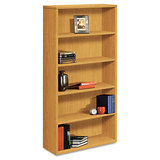 Hon HON105535CC 10500 Series Laminate Bookcase, Five-Shelf, 36w x 13.13d x 71h, Harvest