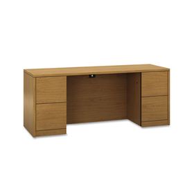 Hon HON105900CC 10500 Series Kneespace Credenza With Full-Height Pedestals, 72w X 24d, Harvest