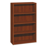 HON HON10754CO 10700 Series Wood Bookcase, Four Shelf, 36w x 13 1/8d x 57 1/8h, Cognac