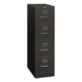Hon HON314PS 310 Series Vertical File, 4 Letter-Size File Drawers, Charcoal, 15" x 26.5" x 52"