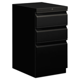Hon HON33720RP Efficiencies Mobile Pedestal File With One File/two Box Drawers, 19-7/8d, Black