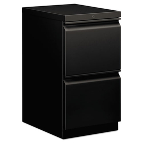 Hon HON33820RP Efficiencies Mobile Pedestal File W/two File Drawers, 19-7/8d, Black