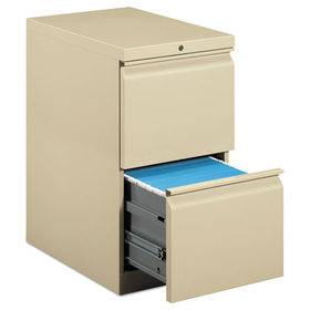 Hon HON33823RL Brigade Mobile Pedestal, Left or Right, 2 Letter-Size File Drawers, Putty, 15" x 22.88" x 28"