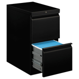 Hon HON33823RP Efficiencies Mobile Pedestal File W/two File Drawers, 22-7/8d, Black