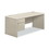 HON H38292L.B9.Q 38000 Series Single Pedestal Desk, Left, 66w x 30d x 30h, Silver Mesh/Light Gray, Price/EA