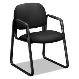 HON H4008.CU10.T Solutions Seating 4000 Series Sled Base Guest Chair, 23.5" x 26" x 33", Black Seat, Black Back, Black Base