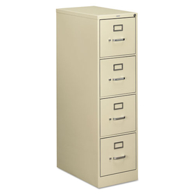 HON HON514PL 510 Series Vertical File, 4 Letter-Size File Drawers, Putty, 15" x 25" x 52"