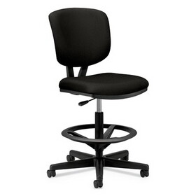 Hon HON5705GA10T Volt Series Adjustable Task Stool, Supports Up to 275 lb, 22.88" to 32.38" Seat Height, Black