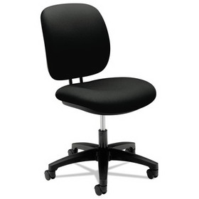 HON H5901.H.CU10.T ComforTask Task Swivel Chair, Supports up to 300 lbs., Black Seat, Black Back, Black Base