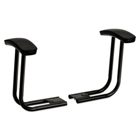 Hon HON5991T Optional Fixed T-Arms for HON ComforTask Series Swivel Task Chairs, Black, 2/Set