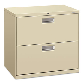 Hon HON672LL Brigade 600 Series Lateral File, 2 Legal/Letter-Size File Drawers, Putty, 30" x 18" x 28"