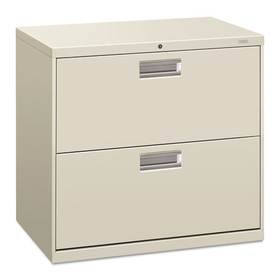 Hon HON672LQ Brigade 600 Series Lateral File, 2 Legal/Letter-Size File Drawers, Light Gray, 30" x 18" x 28"