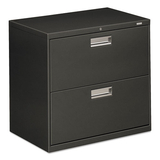 Hon HON672LS 600 Series Two-Drawer Lateral File, 30w X 19-1/4d, Charcoal
