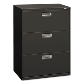 HON HON673LS 600 Series Three-Drawer Lateral File, 30w X 19-1/4d, Charcoal