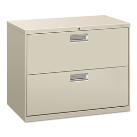 Hon HON682LQ Brigade 600 Series Lateral File, 2 Legal/Letter-Size File Drawers, Light Gray, 36" x 18" x 28"