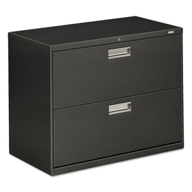 Hon HON682LS Brigade 600 Series Lateral File, 2 Legal/Letter-Size File Drawers, Charcoal, 36" x 18" x 28"