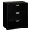 Hon HON683LP 600 Series Three-Drawer Lateral File, 36w X 19-1/4d, Black, Price/EA