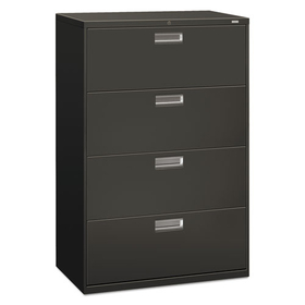 Hon HON684LS Brigade 600 Series Lateral File, 4 Legal/Letter-Size File Drawers, Charcoal, 36" x 18" x 52.5"