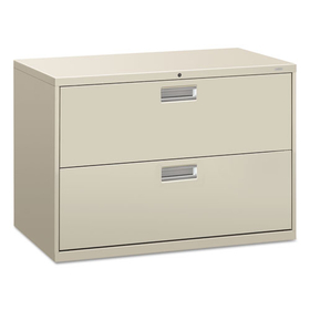 Hon HON692LQ Brigade 600 Series Lateral File, 2 Legal/Letter-Size File Drawers, Light Gray, 42" x 18" x 28"