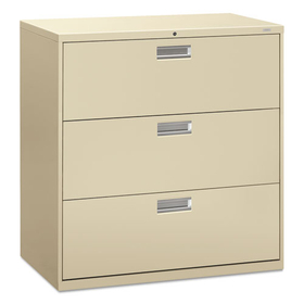 Hon HON693LL Brigade 600 Series Lateral File, 3 Legal/Letter-Size File Drawers, Putty, 42" x 18" x 39.13"