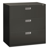 Hon HON693LS 600 Series Three-Drawer Lateral File, 42w X 19-1/4d, Charcoal