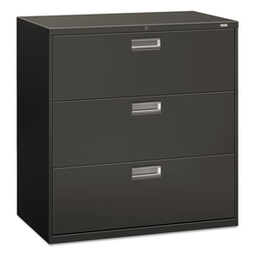 Hon HON693LS Brigade 600 Series Lateral File, 3 Legal/Letter-Size File Drawers, Charcoal, 42" x 18" x 39.13"