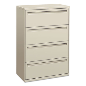 Hon HON784LQ Brigade 700 Series Lateral File, 4 Legal/Letter-Size File Drawers, Light Gray, 36" x 18" x 52.5"