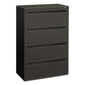 Hon HON784LS Brigade 700 Series Lateral File, 4 Legal/Letter-Size File Drawers, Charcoal, 36" x 18" x 52.5"