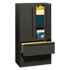 Hon HON785LSS Brigade 700 Series Lateral File, Three-Shelf Enclosed Storage, 2 Legal/Letter-Size File Drawers, Charcoal, 36" x 18" x 64.25"