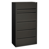 Hon HON785LS 700 Series Five-Drawer Lateral File W/roll-Out & Posting Shelf, 36w, Charcoal