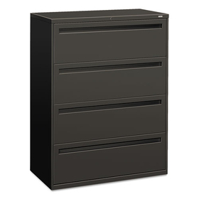Hon HON794LS Brigade 700 Series Lateral File, 4 Legal/Letter-Size File Drawers, Charcoal, 42" x 18" x 52.5"