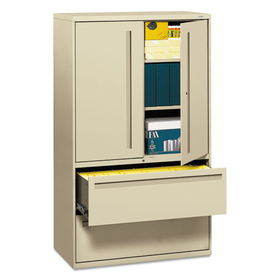 Hon HON795LSL Brigade 700 Series Lateral File, Three-Shelf Enclosed Storage, 2 Legal/Letter-Size File Drawers, Putty, 42" x 18" x 64.25"