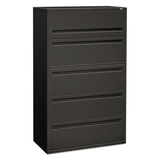 Hon HON795LS 700 Series Five-Drawer Lateral File W/roll-Out & Posting Shelves, 42w, Charcoal