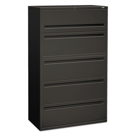 Hon HON795LS Brigade 700 Series Lateral File, 4 Legal/Letter-Size File Drawers, 1 File Shelf, 1 Post Shelf, Charcoal, 42" x 18" x 64.25"
