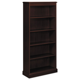 HON HON94225NN 94000 Series Five-Shelf Bookcase, 35.75w x 14.31d x 78.25h, Mahogany