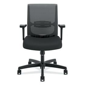 HON HONCMS1AACCF10 Convergence Mid-Back Task Chair with Swivel-Tilt Control, Supports up to 275 lbs, Black Seat, Black Back, Black Base