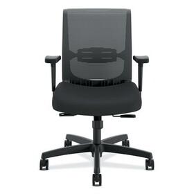 HON HONCMY1AACCF10 Convergence Mid-Back Task Chair with Syncho-Tilt Control/Seat Slide, Supports up to 275 lbs, Black Seat/Back, Black Base