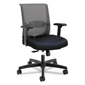 HON HONCMY1ACU98 Convergence Mid-Back Task Chair, Synchro-Tilt and Seat Glide, Supports Up to 275 lb, Navy Seat, Black Back/Base