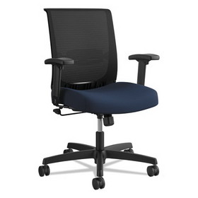 HON HONCMZ1ACU98 Convergence Mid-Back Task Chair with Swivel-Tilt Control, Supports up to 275 lbs, Navy Seat, Black Back, Black Base