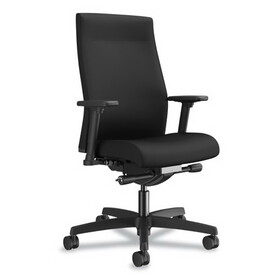 HON HONI2UL2AC10TK Ignition 2.0 Upholstered Mid-Back Task Chair With Lumbar, Supports up to 300 lbs., Black Seat, Black Back, Black Base