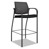 HON HICS7.F.E.IM.CU10.T Ignition 2.0 Ilira-Stretch Mesh Back Cafe Height Stool, Supports up to 300 lbs., Black Seat/Black Back, Black Base