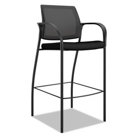 HON HONIC108IMCU10 Ignition 2.0 Ilira-Stretch Mesh Back Cafe Height Stool, Supports Up to 300 lb, 31" High Seat, Black Seat/Back, Black Base